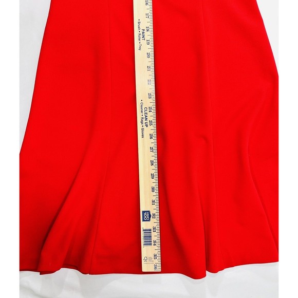 Roz & Ali Dress Women’s Sz M Red Cap Sleeve Fit And‎ Flare A line Solid Casual - Picture 8 of 11
